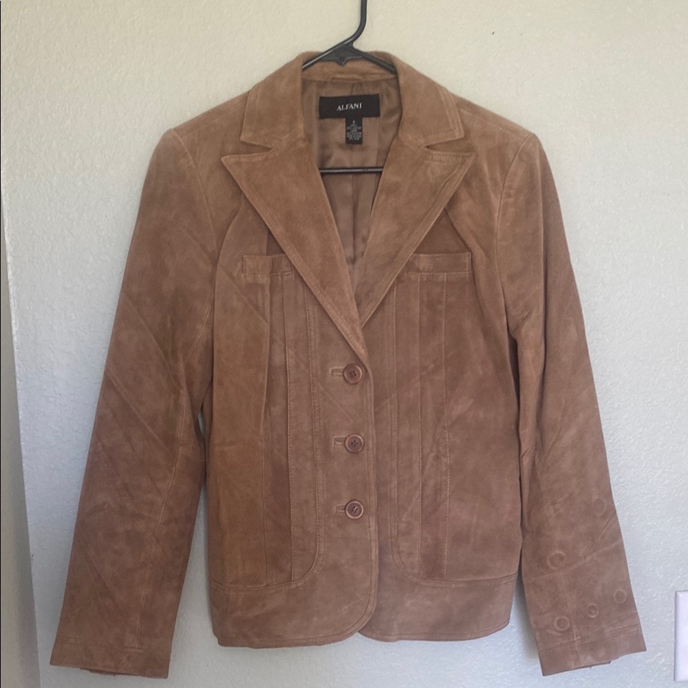 Alfani Women's Tan Leather Jacket